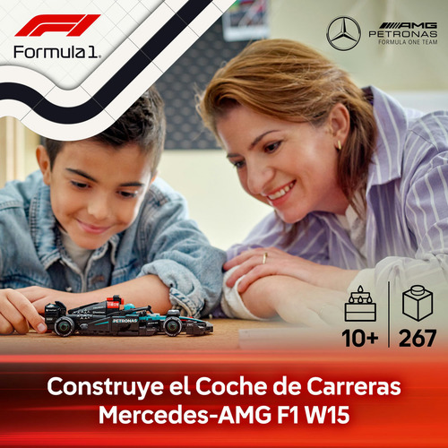 LEGO® Speed Champions Auto de Carreras Mercedes-AMG F1® W15 77244; set con vehículo y piloto