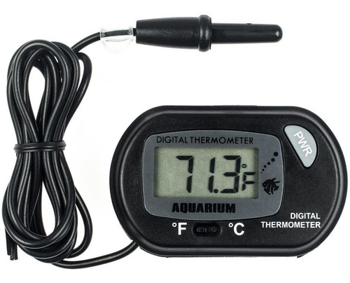 Paquete De Zacro De 2 Lcd Termómetro De Acuario Digital Term