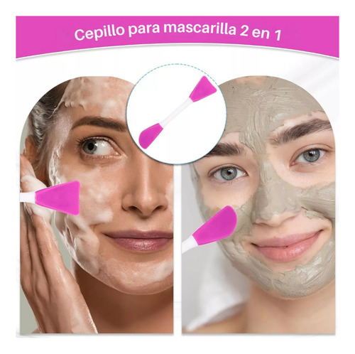 6 Brocha Silicona Aplicar Mascarillas Skin Care Crema Spa
