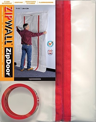 Zipwall Zipdoor Kit De Puerta Comercial Para Contencion De P