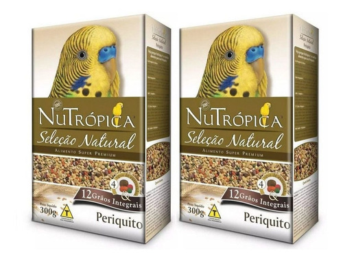 Kit 2 Unidades Nutrópica Ração Sel.natural Periquito 300g