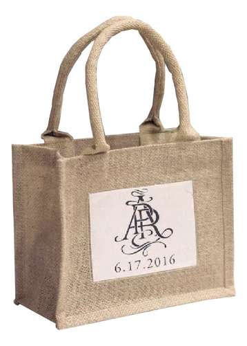 Bolsa Yute Promocional Para Boda Rustica 6