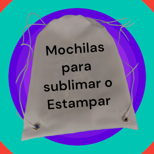 Mochilas Para Sublimar De Tela Tropical 25 X 35 Cm Paq. 90u Blanco