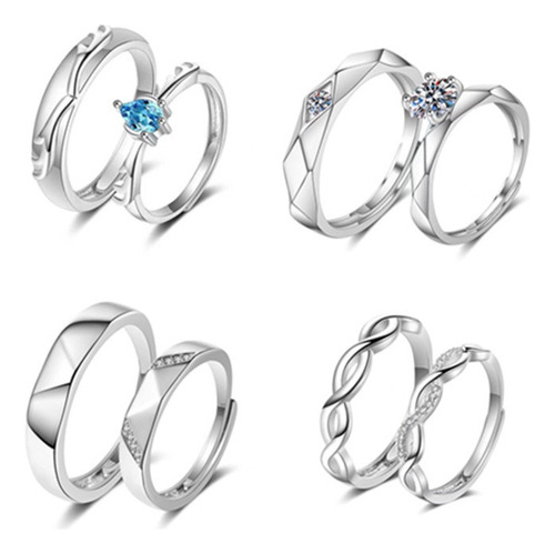 Anillo Elegante Mujer Estilo Coreano Sol Luna Estrella