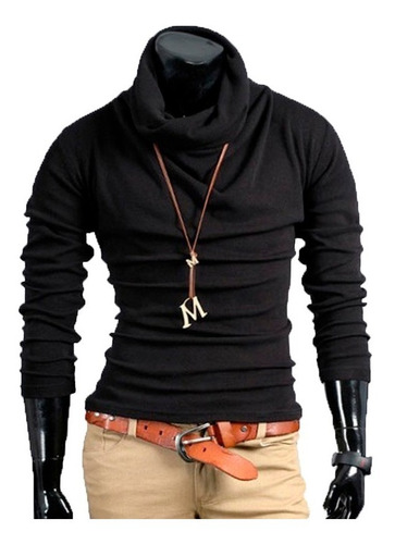 Buzo Cuello Tortuga Abrigo Camibuso Negro Original Maxi®