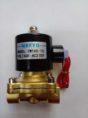 Válvula Solenoide De Bronce 220ac 1/2  Gas, Aire, Agua A 56