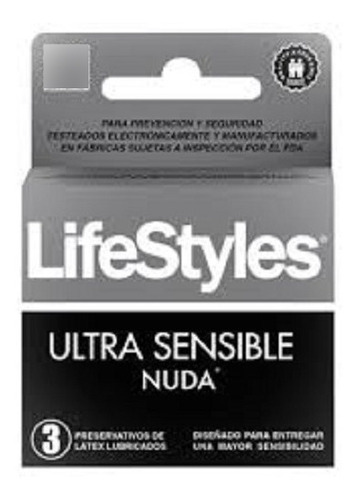 Preservativos Lifestyle 12 Unid Nuda Ultra Sensible Delgados