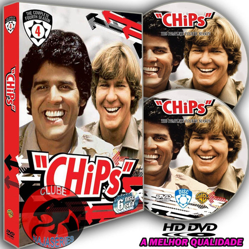 Dvd Chips Série Tv - A 4ª Temporada Dublada - 5 Dvds - 21 Ep