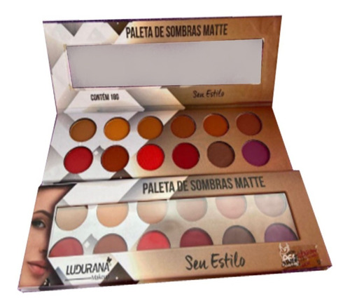 Paleta Sombras Matte Luxo Ludurana 12 Cores Maquiagem Olhos Cor Da Sombra Multi