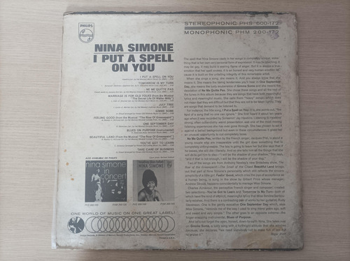 Lp Vinil Nina Simone I Put A Spell On You Importado (Usado)