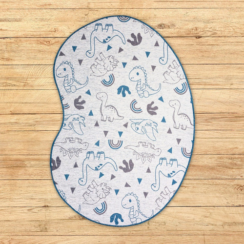 Tapete Dinossauros Frisson Plus Infantil Azul/cinza Jewt