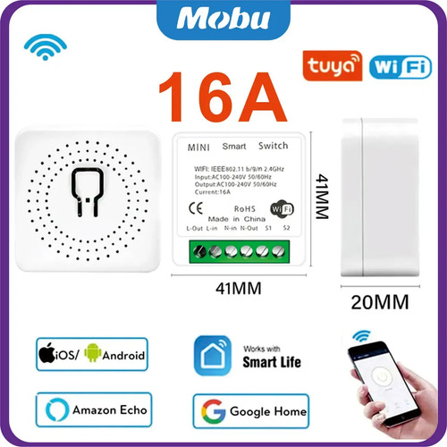 Kit 5 Un. Mini Interruptor Inteligente Wifi For Alexa Y