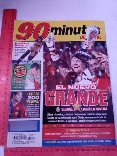 Revista 90 Min De Futbol No 18  Diciembre De 2008