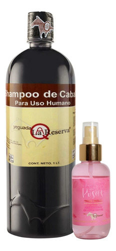 Kit Yeguada Shampoo Caballo + Agua De Rosas Hidrata Y Fija