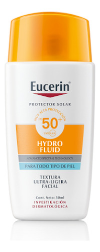 Protector Solar Facial Eucerin Hydro Fluid Textura Ultra-lig