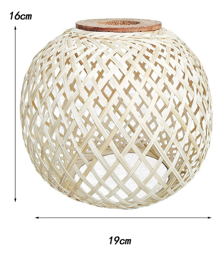 Bambu Tecido Pingente Lâmpada Sombra Retro Lustre Luz Capa