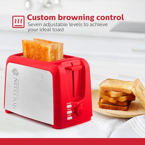 Holstein Housewares - Tostador De 2 Rebanadas Con 7 Ajustes