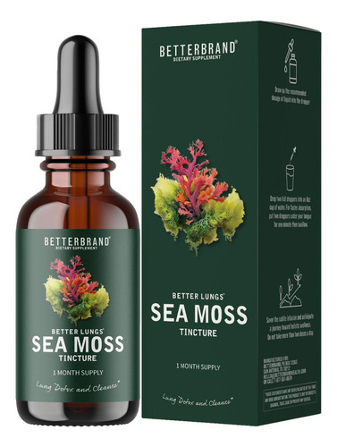 Suplemento Betterbrand Betterlungs Sea Moss Tincture Drops