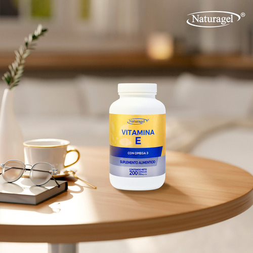 Vitamina E + Omega 3 Antioxidante | 200 Cápsulas | Naturagel Sabor Sin sabor