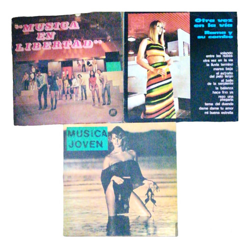 Musica Joven Musica En Libertad Rock Pop Compilado 3 Vinilos