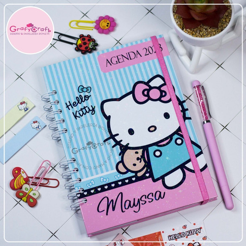 Imagen 6 de 9 de Agenda 2023 Hello Kitty - Vista Semanal - Personalizada