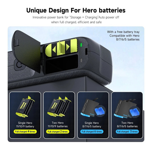 Powerbank Telesin Para Baterias De Gopro