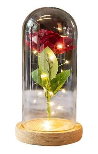Eternal Red Rose With Led Night Light, Ideal Gift For Women