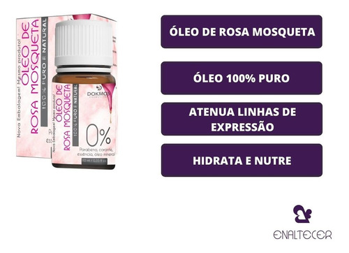 Kit Facial Rosa Mosqueta Serum E Óleo Puro Dokmos