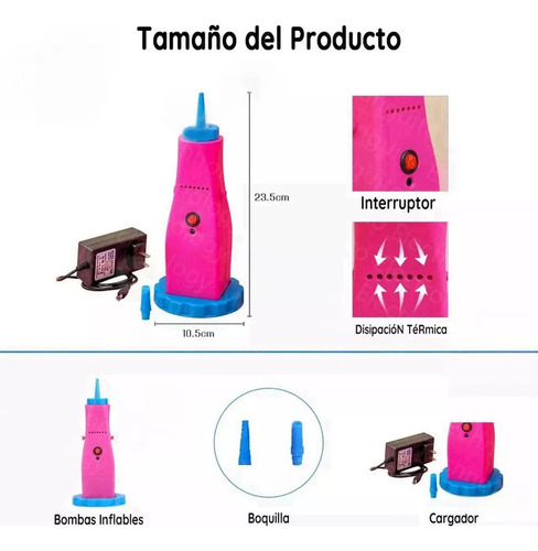 Inflador De Globos Eléctrico For Tamaño Normal O Salchicha