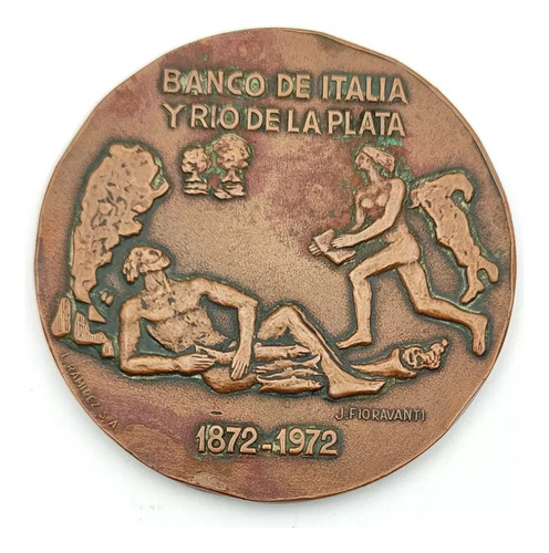 Medalla Banco De Italia (fioravanti 1972) - Numismatica (Usado)