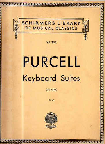Purcell Keyboard Suites  Partitura