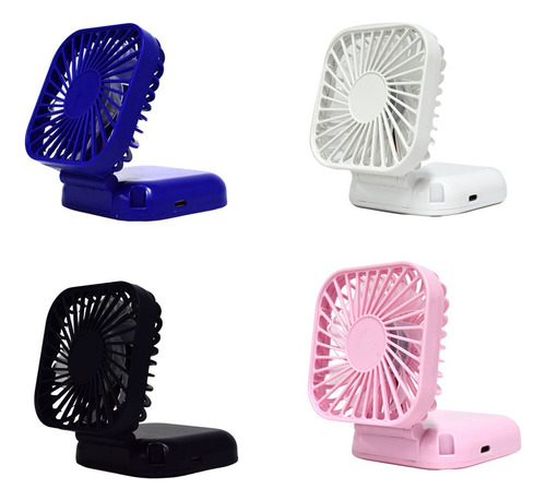 4 Mini Ventiladores Portátil 3 Velocidades Recargable 