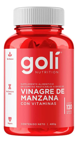 Gomitas De Vinagre De Manzana Golí 120 Caps