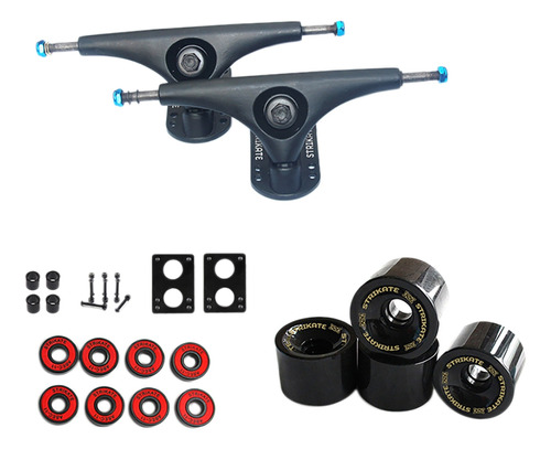 Juego De Ejes De Skate Strikate Con Ruedas De 70 X 51 Mm, 7