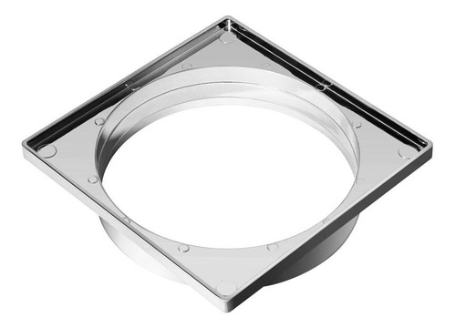 Kit 05 - Ralo Click De Inox 15x15 Cm + Porta Grelha Cromado