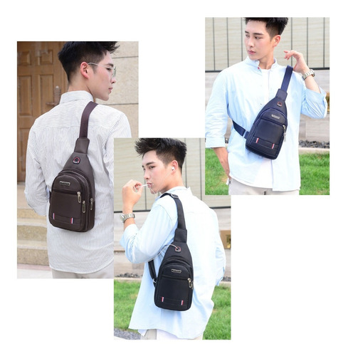 Imagem 5 de 6 de Bolsa Bag Pequena Masculino Tiracolo Transversal Ombro