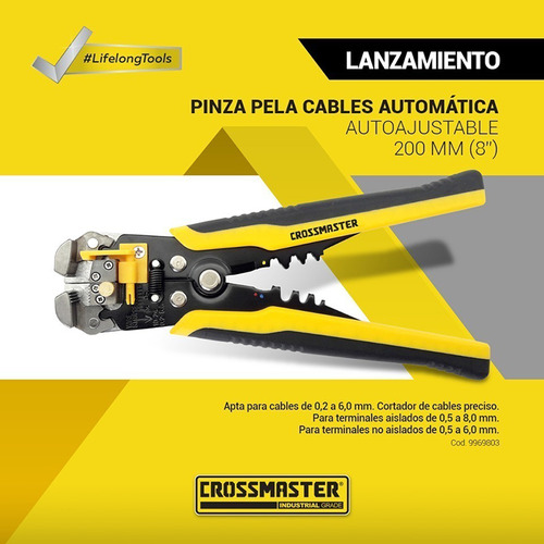 Pinza Pelacables Pela Cable Crossmaster Automatica Ajustable