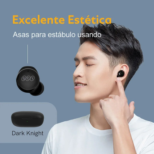Fone Qcy T17 Bluetooth 5.1 Modo Game E Cancelamento De Ruído Preto