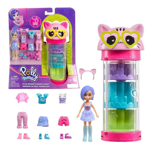 Polly Pocket Conjunto Closet Giratório Shani Panda - Mattel