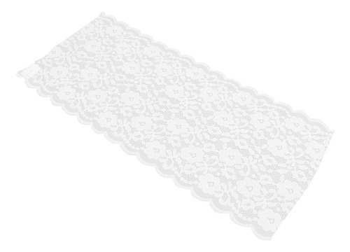 Tela De Encaje Blanco De 7.87 Pulgadas De Ancho, 10 Yardas D