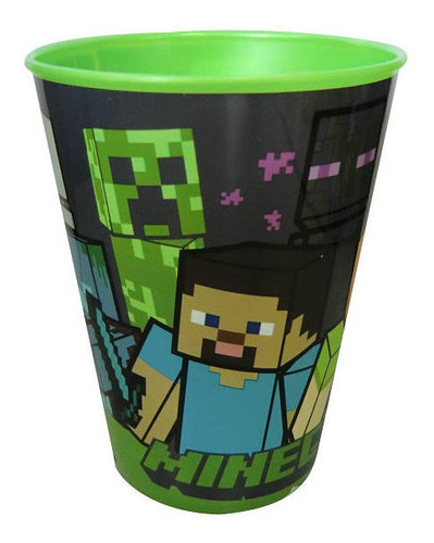 Vaso De Plástico De Minecraft  De 260 Ml 