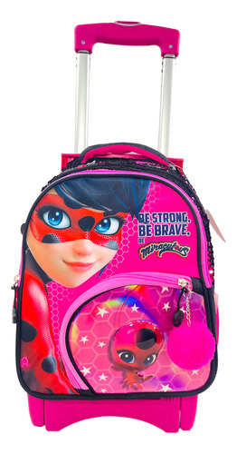 Mochila Escolar Urbania Lady Bug Lb01041sb Color Rosa 14l