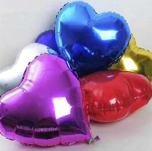 80 Globos Americanos Metalicos Corazon Corazones 18 Pulgadas