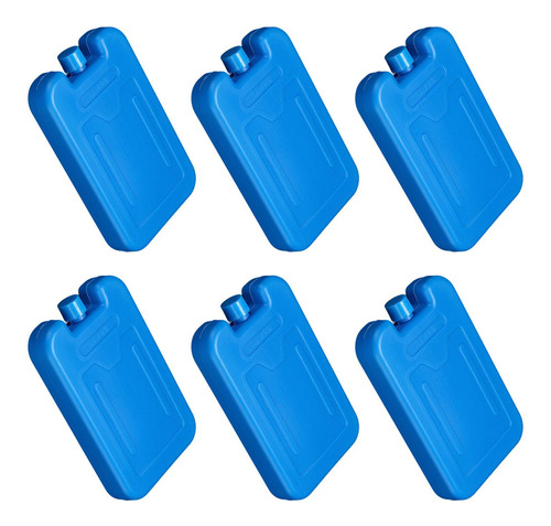 6 Paquetes De Bloques De Hielo Para Congelar, Azul 450ml