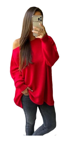 Imagen 4 de 9 de Sweaters Ancho Talle Grande Oversize Mujer Moda A67