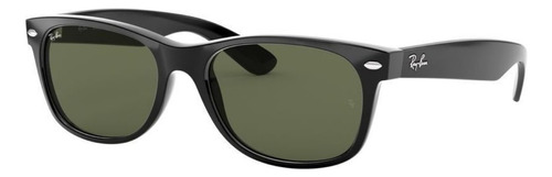 Ray-ban New Wayfarer Classic Rb2132 - Green - Cristal - Clásica - Polished Black - Nailon - Polished Black - Nailon - Small