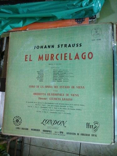 Vinilo 3293 - El Murcielago - Johann Strauss - London