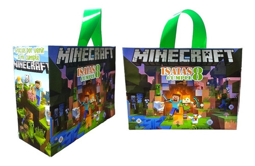 Bolsas Para Dulces Personalizadas Minecraft 6 Unidades 