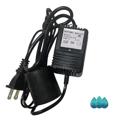 Imagen 1 de 3 de 6 W Balastro Para Lámpara Germicida Luz Uv 6 Watts 4 Pines