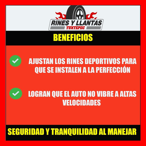 Centradores De Rin 59.0 / 73.2 De Aluminio (4 Piezas)